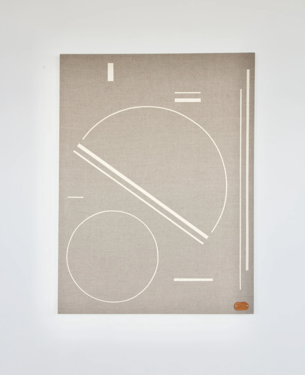 beige acrylic on mounted linen